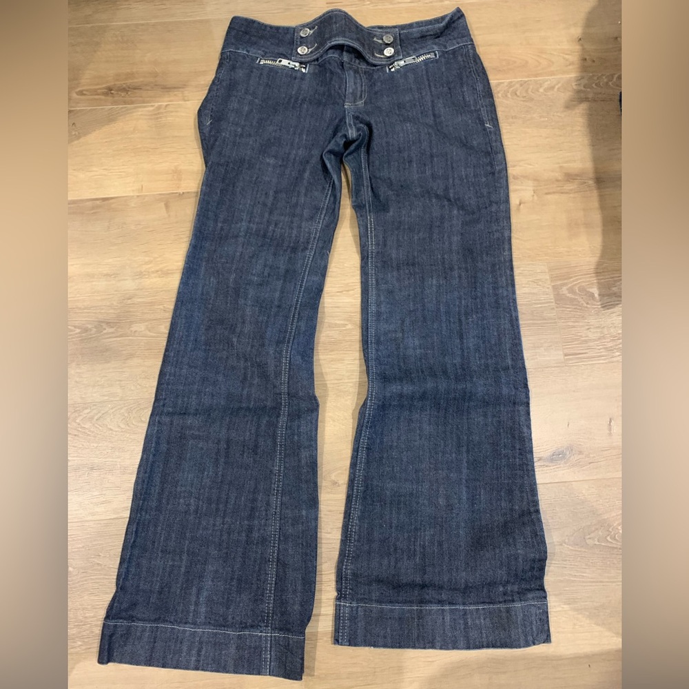 Jeans 30x32 see thru soul jeans 
12 inches wide bottom , low cut